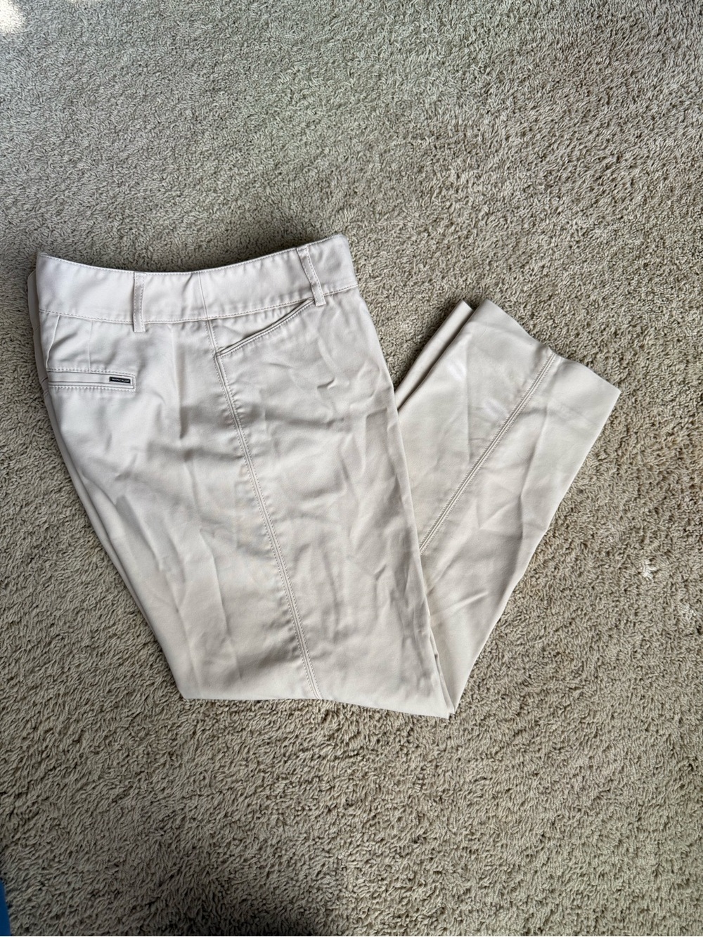 White House Black Market Cream Ankle pants